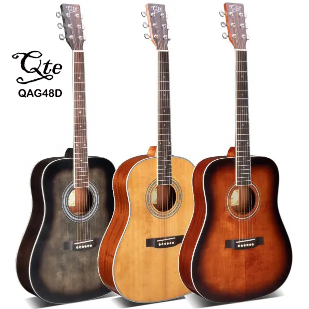 Qte QAG 48D 41’ Dreadnaught Acoustic Guitar with Truss rod